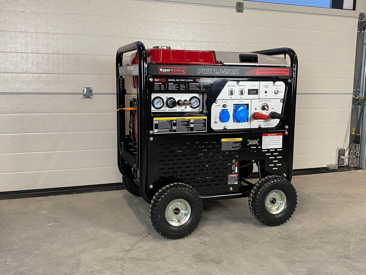 HyperWelding PWC7.0-200A 3 in 1 Multimachine (Generator, Lasapparaat en Luchtcompressor) - ציוד לסדנאות: תמונה 1 HyperWelding PWC7.0-200A 3 in 1 Multimachine (Generator, Lasapparaat en Luchtcompressor) - ציוד לסדנאות: תמונה 1