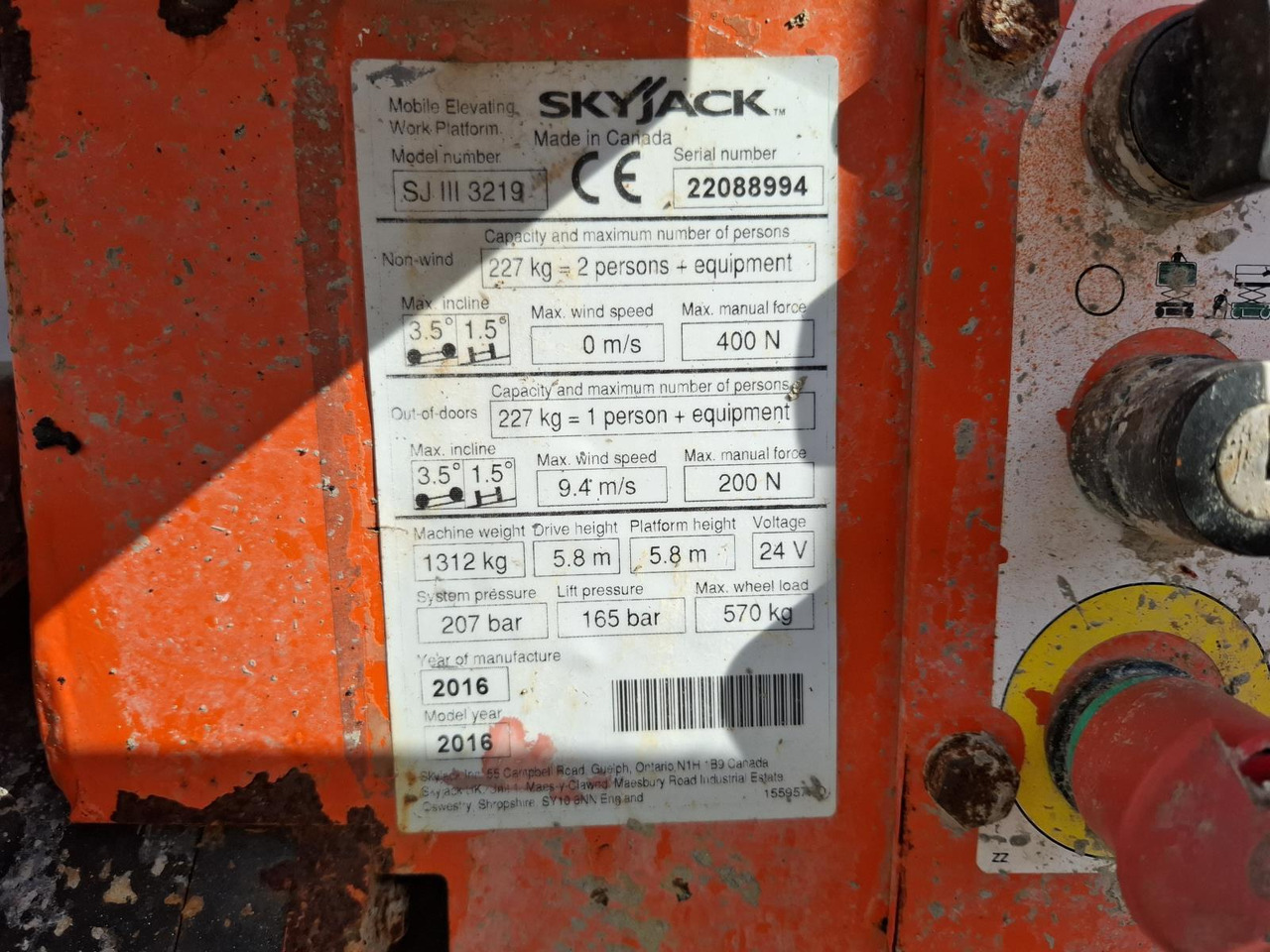 Skyjack SJ3219 Schaarlift 2016 - מעלית מספריים: תמונה 5 Skyjack SJ3219 Schaarlift 2016 - מעלית מספריים: תמונה 5