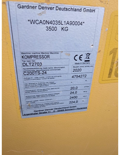 Compair C200 TS - 24 - מדחס אוויר: תמונה 2 Compair C200 TS - 24 - מדחס אוויר: תמונה 2