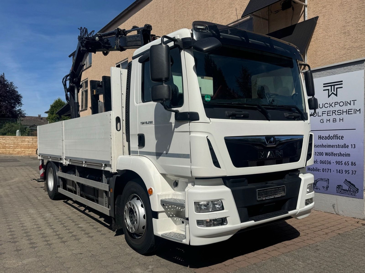 MAN TGM 18.290/HIAB-XS111/JOYSTICK/aus1.Hand - משאית צד נופל/ שטוחה, משאית מנוף: תמונה 1 MAN TGM 18.290/HIAB-XS111/JOYSTICK/aus1.Hand - משאית צד נופל/ שטוחה, משאית מנוף: תמונה 1