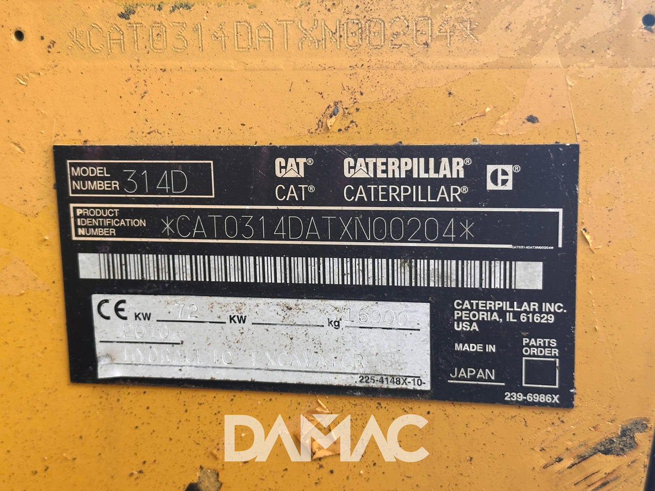 מחפר סורק CATERPILLAR 314D: תמונה 12 מחפר סורק CATERPILLAR 314D: תמונה 12