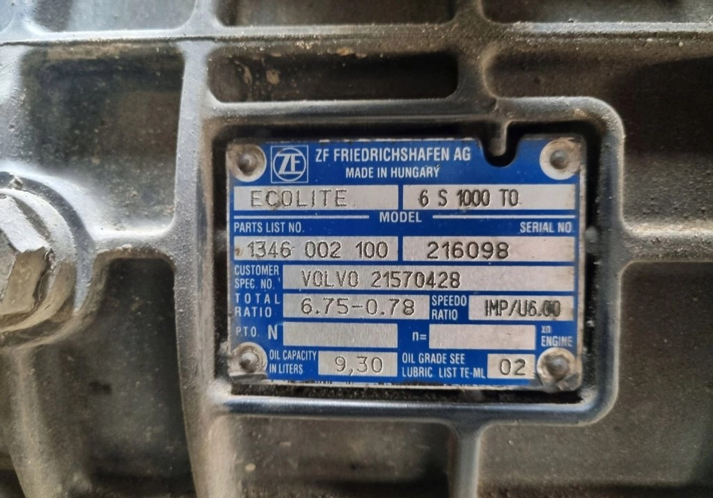 ZF MANUALNA RENAULT MIDLUM DXI GAMA D VOLVO FL 6S1000 TO - תיבת הילוכים: תמונה 2 ZF MANUALNA RENAULT MIDLUM DXI GAMA D VOLVO FL 6S1000 TO - תיבת הילוכים: תמונה 2