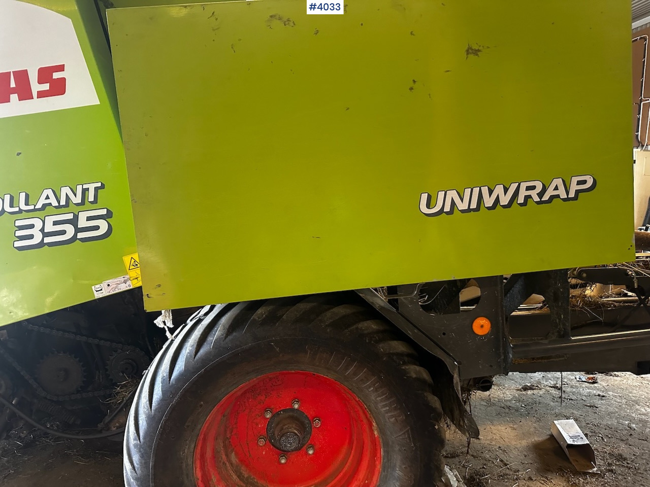 ציוד חציר ומספוא 2008 Claas rollant 355 uniwrap round baler press: תמונה 12