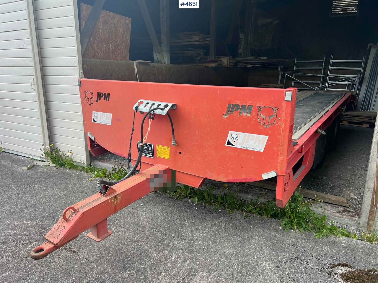 2012 2 axle JPM Machine trailer - קרון נגרר עם מטען נמוך: תמונה 2 2012 2 axle JPM Machine trailer - קרון נגרר עם מטען נמוך: תמונה 2
