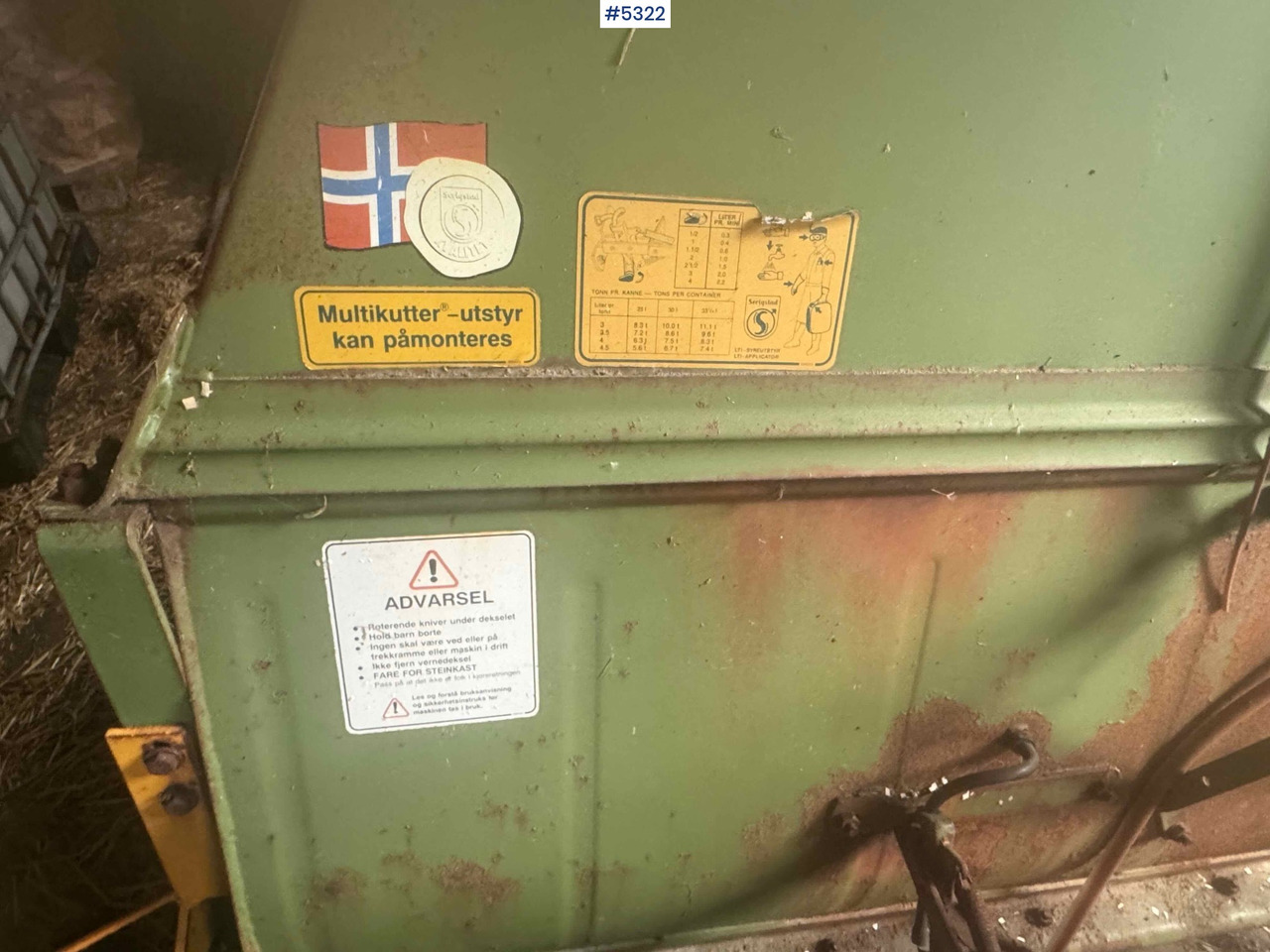 ציוד חציר ומספוא Serigstad FS 134 Forage harvester: תמונה 8