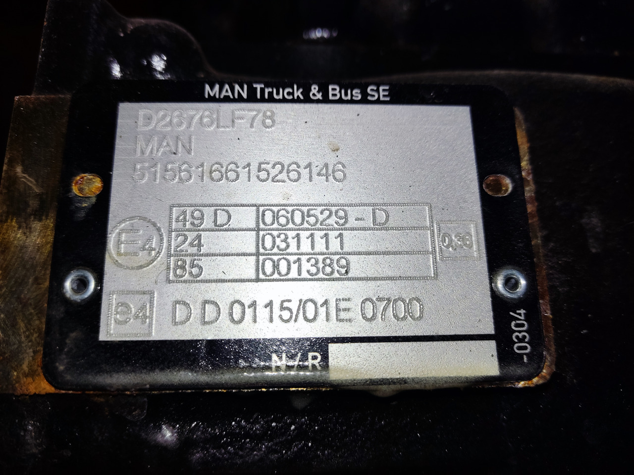 MAN Engine D2676LF78 - מנוע: תמונה 5 MAN Engine D2676LF78 - מנוע: תמונה 5