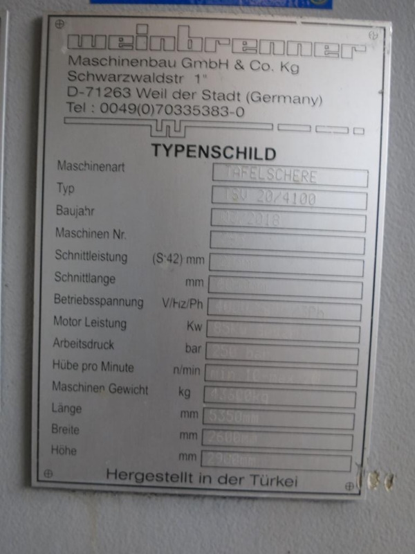 Weinbrenner TSV204100 - מכונת עיבוד מתכת: תמונה 3 Weinbrenner TSV204100 - מכונת עיבוד מתכת: תמונה 3