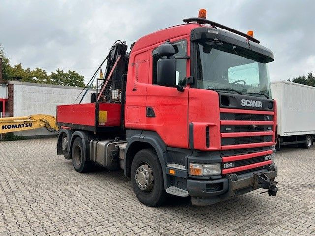 Scania 124 L 470 Pritsche + MKG HLK 201 HP 6x2 - משאית צד נופל/ שטוחה, משאית מנוף: תמונה 2 Scania 124 L 470 Pritsche + MKG HLK 201 HP 6x2 - משאית צד נופל/ שטוחה, משאית מנוף: תמונה 2