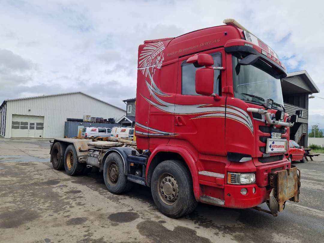 Scania R580 Brøytebil med sideplog og hydraulisk saltsystem - משאית הרמת וו: תמונה 3 Scania R580 Brøytebil med sideplog og hydraulisk saltsystem - משאית הרמת וו: תמונה 3