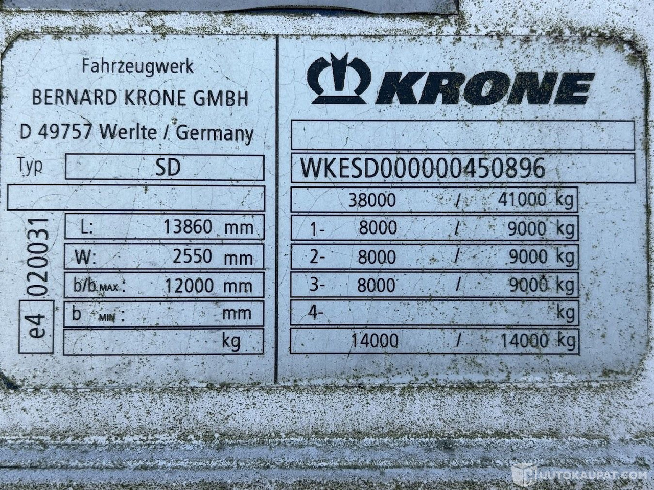 Krone, puoliperä-kapellivaunu, Lahti - משאית: תמונה 4 Krone, puoliperä-kapellivaunu, Lahti - משאית: תמונה 4