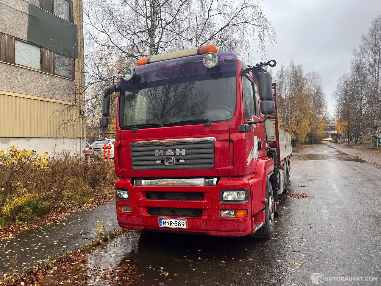 MAN TGA 26.400, kuorma-auto nosturilla, 2008, Helsinki - משאית צד נופל/ שטוחה, משאית מנוף: תמונה 2 MAN TGA 26.400, kuorma-auto nosturilla, 2008, Helsinki - משאית צד נופל/ שטוחה, משאית מנוף: תמונה 2