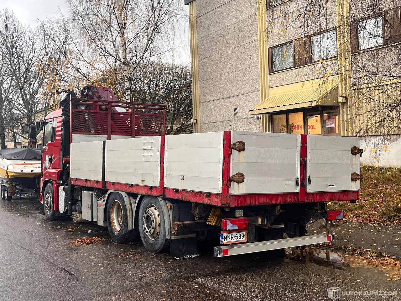 MAN TGA 26.400, kuorma-auto nosturilla, 2008, Helsinki - משאית צד נופל/ שטוחה, משאית מנוף: תמונה 4 MAN TGA 26.400, kuorma-auto nosturilla, 2008, Helsinki - משאית צד נופל/ שטוחה, משאית מנוף: תמונה 4