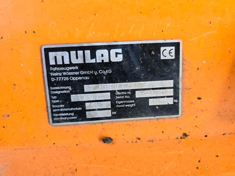 Mulag RMK 1200 BJ. 2015 Randstreifenmäher Böschungsmäher Böschungsmulcher für FME 600 700 MKM FMK Unimog 405 424 427 U 300 400 500 430 - מכסחת שוליים: תמונה 4 Mulag RMK 1200 BJ. 2015 Randstreifenmäher Böschungsmäher Böschungsmulcher für FME 600 700 MKM FMK Unimog 405 424 427 U 300 400 500 430 - מכסחת שוליים: תמונה 4