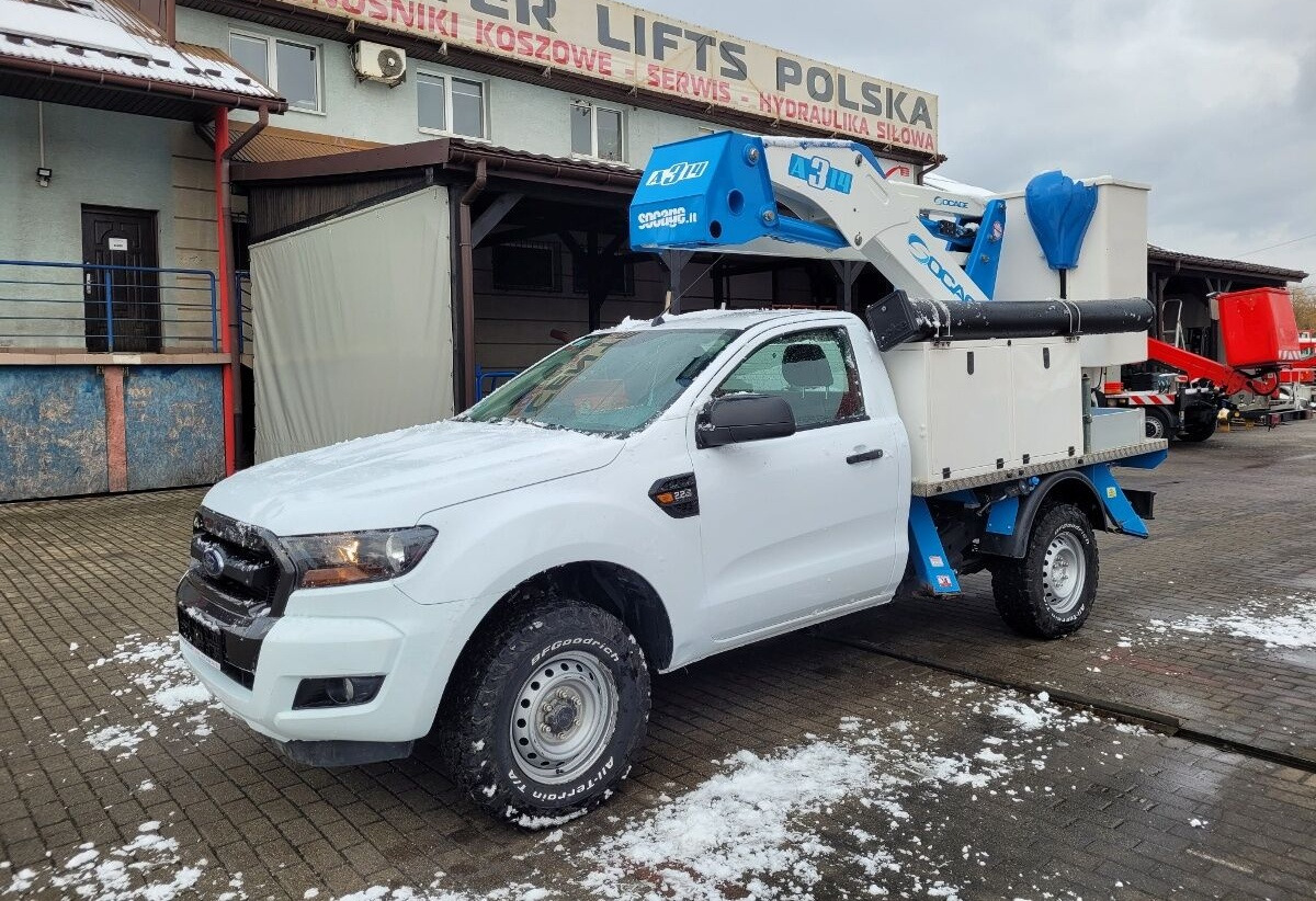פלטפורמה אווירית מותקנת על משאית Ford Ranger 4x4 pick-up - 13m Socage A314 - bucket truck boom lift: תמונה 1