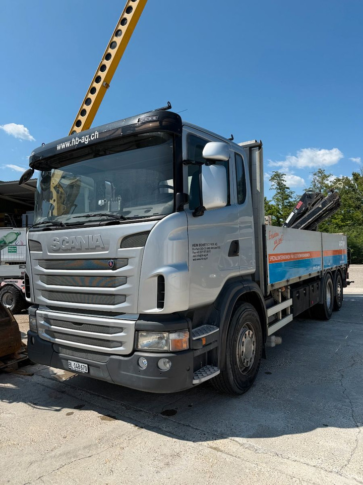 Scania G440 Brücke mit Ladekran - משאית צד נופל/ שטוחה, משאית מנוף: תמונה 2 Scania G440 Brücke mit Ladekran - משאית צד נופל/ שטוחה, משאית מנוף: תמונה 2