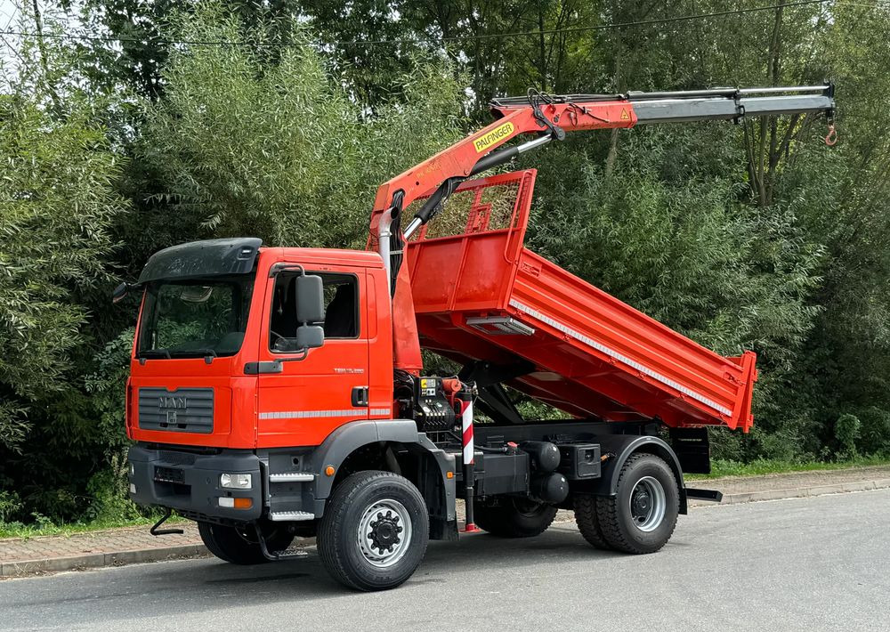 MAN * TGM 18-280 MAN 4x4 HDS Palfinger PK10500 * Kiper Wywrotka * Bardzo Dobry Stan - מזהיר: תמונה 1 MAN * TGM 18-280 MAN 4x4 HDS Palfinger PK10500 * Kiper Wywrotka * Bardzo Dobry Stan - מזהיר: תמונה 1