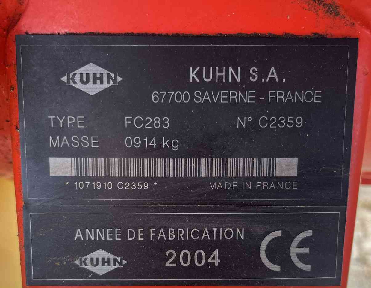 Kuhn FC283 schijvenmaaier achtermaaier weidebouwmachines - מכסחה: תמונה 4 Kuhn FC283 schijvenmaaier achtermaaier weidebouwmachines - מכסחה: תמונה 4