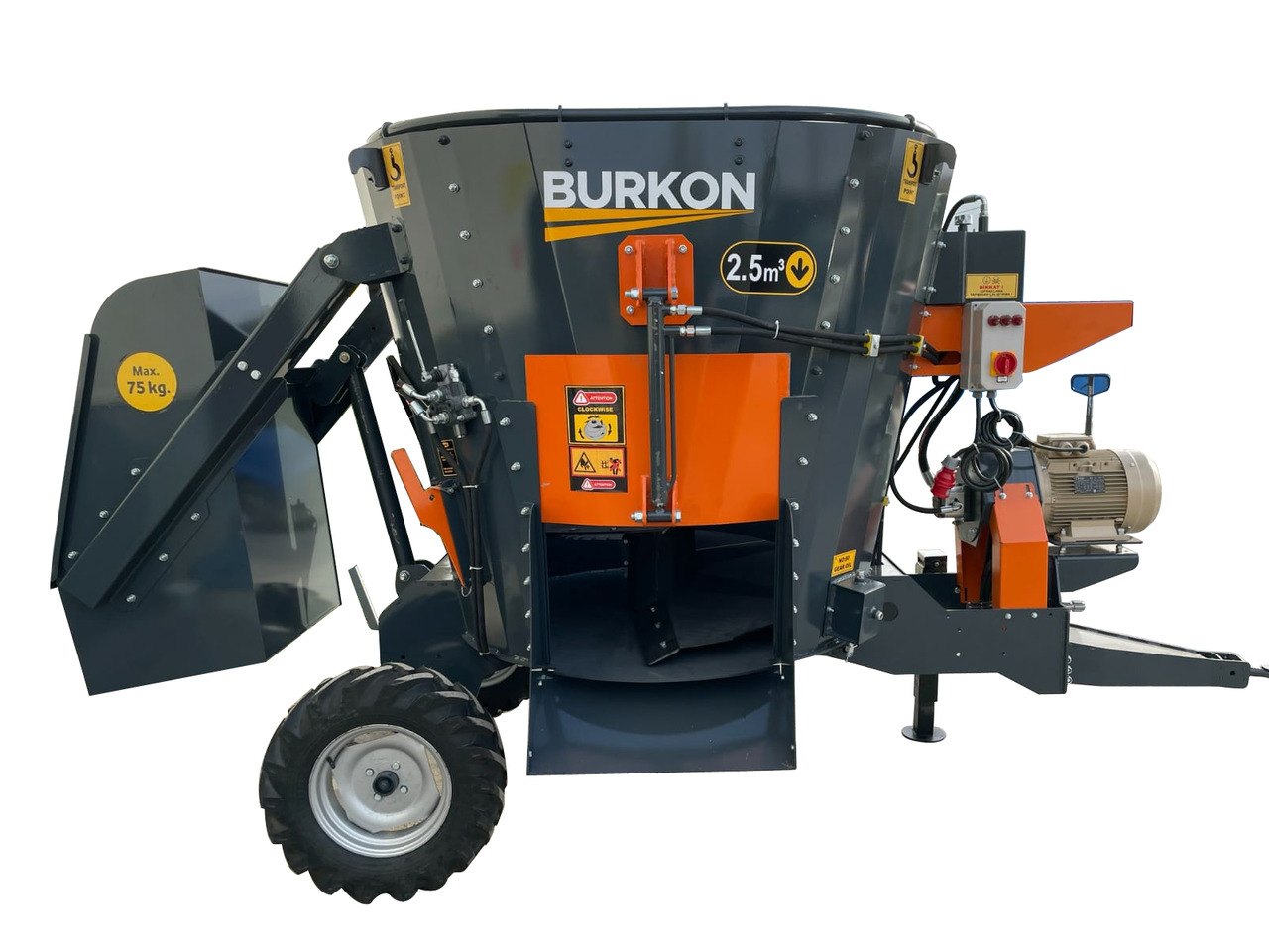 Burkon 2.5m3 Çekilir (380V) Dikey Yem Karma Makinesi ( BK-F250 ) - עגלת מערבל מספוא: תמונה 1 Burkon 2.5m3 Çekilir (380V) Dikey Yem Karma Makinesi ( BK-F250 ) - עגלת מערבל מספוא: תמונה 1