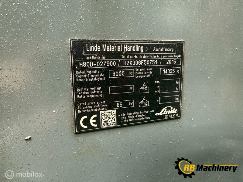 Linde H80-02/900 - מלגזה: תמונה 4 Linde H80-02/900 - מלגזה: תמונה 4