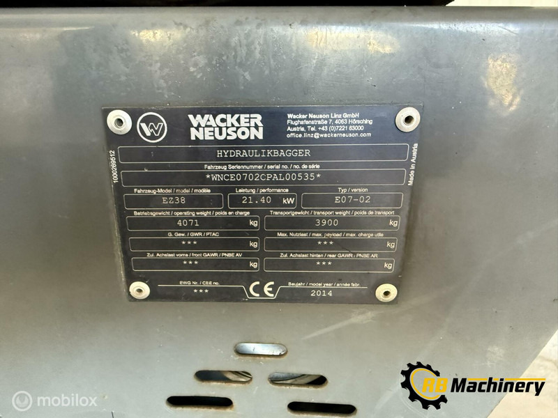 מחפר WackerNeuson EZ38: תמונה 7