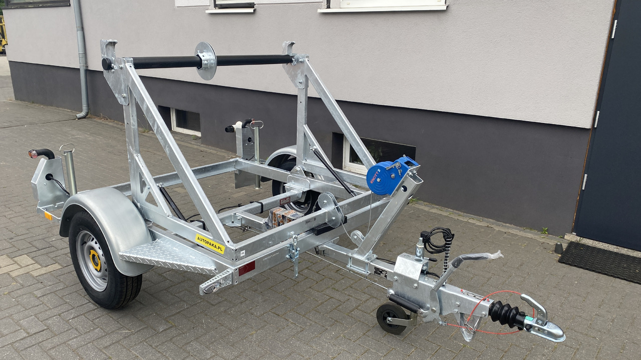 PRZYCZEPA KABLOWA POD BĘBEN KABLOWY ŚWIATŁOWÓD / CABLE TRAILER FOR FIBER OPTIC CABLE DRUM - נגרר לגלגל כבלים: תמונה 2 PRZYCZEPA KABLOWA POD BĘBEN KABLOWY ŚWIATŁOWÓD / CABLE TRAILER FOR FIBER OPTIC CABLE DRUM - נגרר לגלגל כבלים: תמונה 2