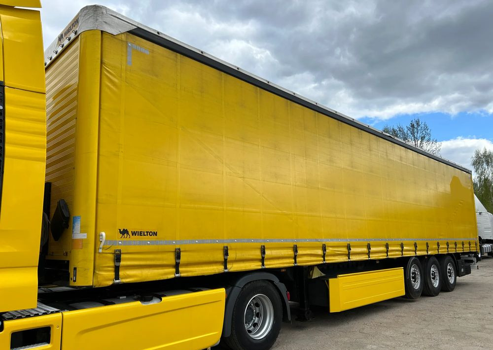 סמיטריילר עם וילונות צד Wielton NS3K FIRANKA / STANDARD / OŚ PODNOSZONA / KOSZ PALETOWY / 2019 ROK !!: תמונה 1