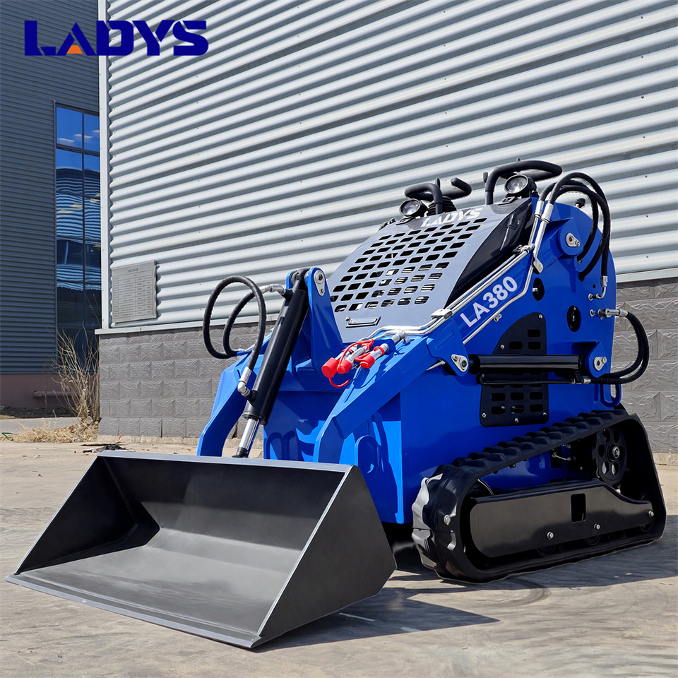LADYS LA380 Mini Skid Steer Loader Compact Track Diesel Cheap Mini Skid Steer Loader For Sale With Mini Skid Steer Attachments 4 In 1 Bucket - מעמיס היגוי החלקה: תמונה 1 LADYS LA380 Mini Skid Steer Loader Compact Track Diesel Cheap Mini Skid Steer Loader For Sale With Mini Skid Steer Attachments 4 In 1 Bucket - מעמיס היגוי החלקה: תמונה 1