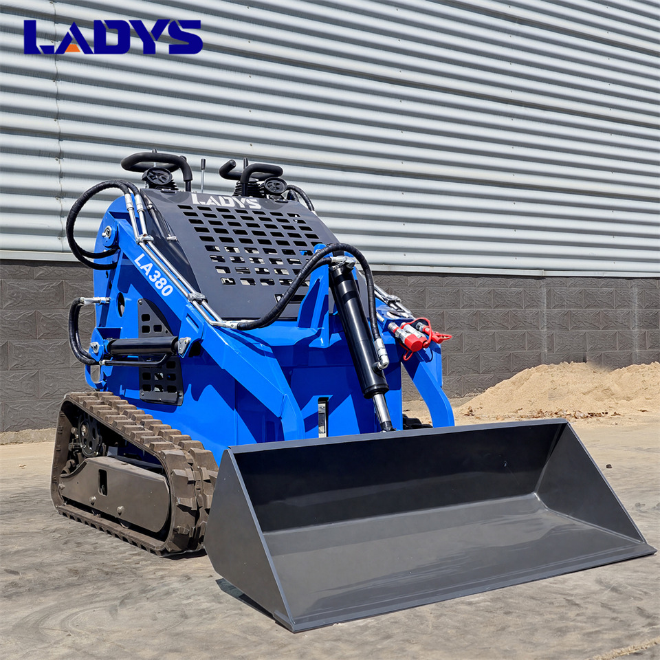 LADYS LA380 Mini Skid Steer Loader Compact Track Diesel Cheap Mini Skid Steer Loader For Sale With Mini Skid Steer Attachments 4 In 1 Bucket - מעמיס היגוי החלקה: תמונה 2 LADYS LA380 Mini Skid Steer Loader Compact Track Diesel Cheap Mini Skid Steer Loader For Sale With Mini Skid Steer Attachments 4 In 1 Bucket - מעמיס היגוי החלקה: תמונה 2