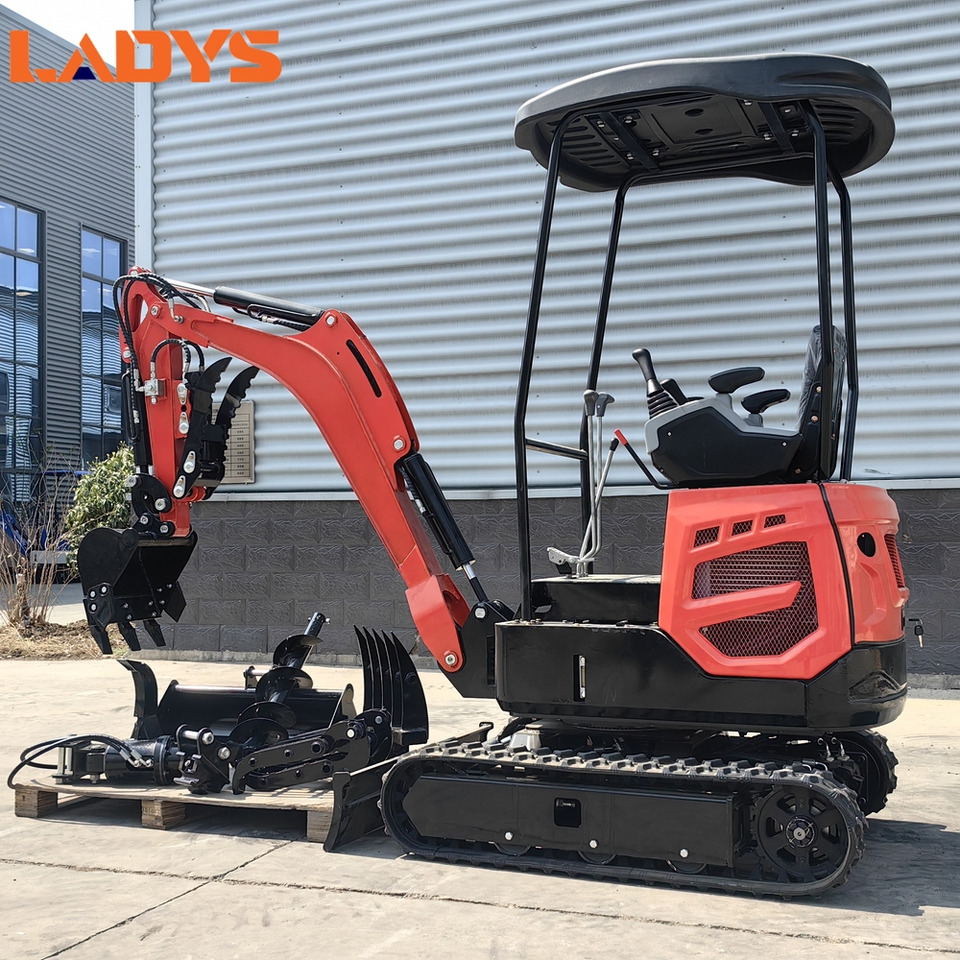 LADYS Mini Excavator Digger Miniexcavadora EPA Kubota Engine Chinese LADYS DY18 Mini Excavator For Sale With Mini Excavator Attachment Set - מיני מחפר: תמונה 1 LADYS Mini Excavator Digger Miniexcavadora EPA Kubota Engine Chinese LADYS DY18 Mini Excavator For Sale With Mini Excavator Attachment Set - מיני מחפר: תמונה 1