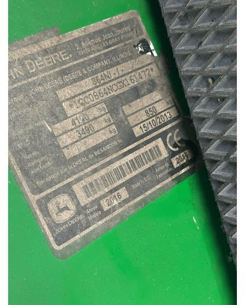JOHN DEERE 864 MAXICUT - מכונת צרור עגולה: תמונה 2 JOHN DEERE 864 MAXICUT - מכונת צרור עגולה: תמונה 2