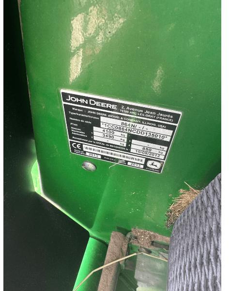 JOHN DEERE 864 - מכונת צרור עגולה: תמונה 5 JOHN DEERE 864 - מכונת צרור עגולה: תמונה 5