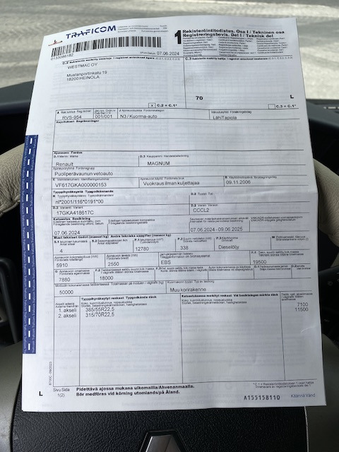 יחידת טרקטור Renault Magnum 460 Dxi iShift: תמונה 29 יחידת טרקטור Renault Magnum 460 Dxi iShift: תמונה 29