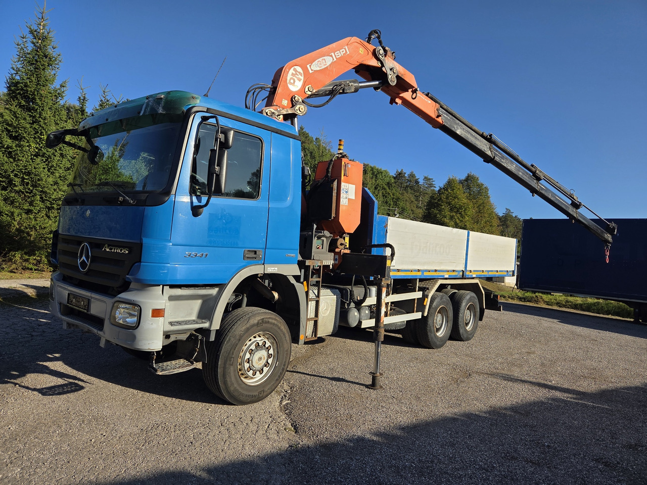 MERCEDES-BENZ ACTROS 3341 6x6 + CRANE PM 30 Radio Control - משאית צד נופל/ שטוחה, משאית מנוף: תמונה 1 MERCEDES-BENZ ACTROS 3341 6x6 + CRANE PM 30 Radio Control - משאית צד נופל/ שטוחה, משאית מנוף: תמונה 1
