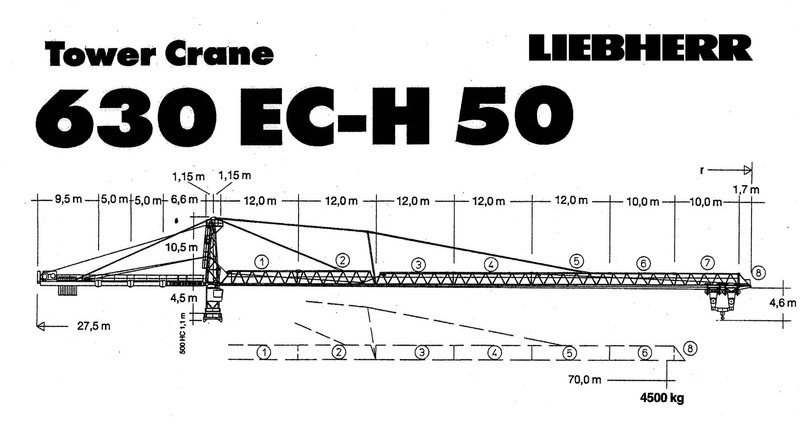 Liebherr 630EC-H50 - עגורן מגדל: תמונה 1 Liebherr 630EC-H50 - עגורן מגדל: תמונה 1