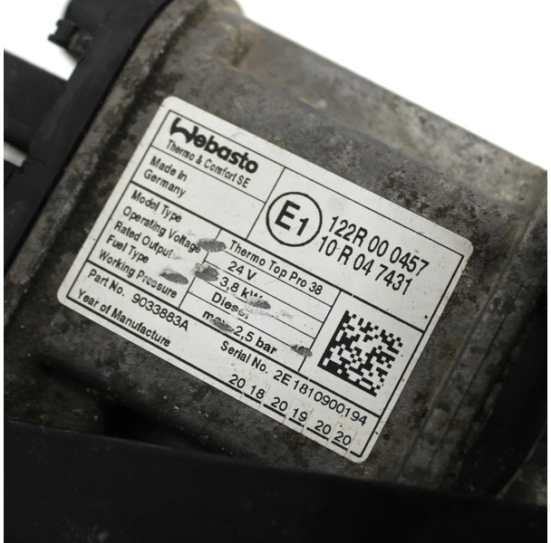 DAF XF106 Webasto 2020447 - מנוע מפוח עבור משאית: תמונה 4 DAF XF106 Webasto 2020447 - מנוע מפוח עבור משאית: תמונה 4