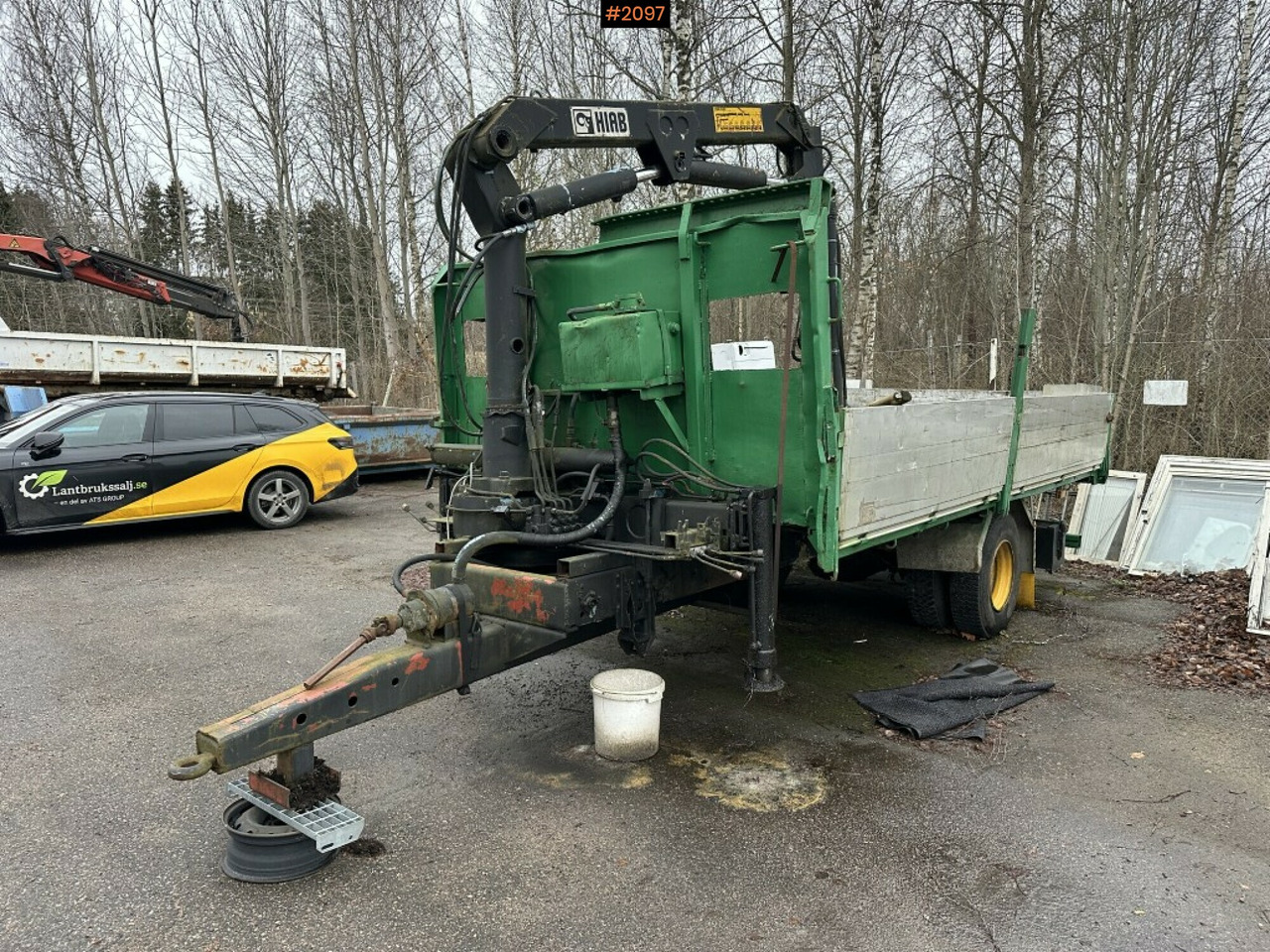 Crane Trailer, Hiab 445AW - קרון נגרר צד נופל/ שטוח: תמונה 1 Crane Trailer, Hiab 445AW - קרון נגרר צד נופל/ שטוח: תמונה 1