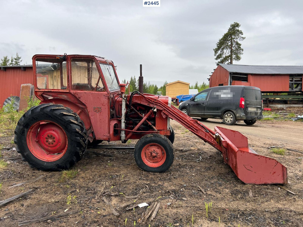 טרקטור חקלאי VALMET 565 Tractor with bucket: תמונה 6