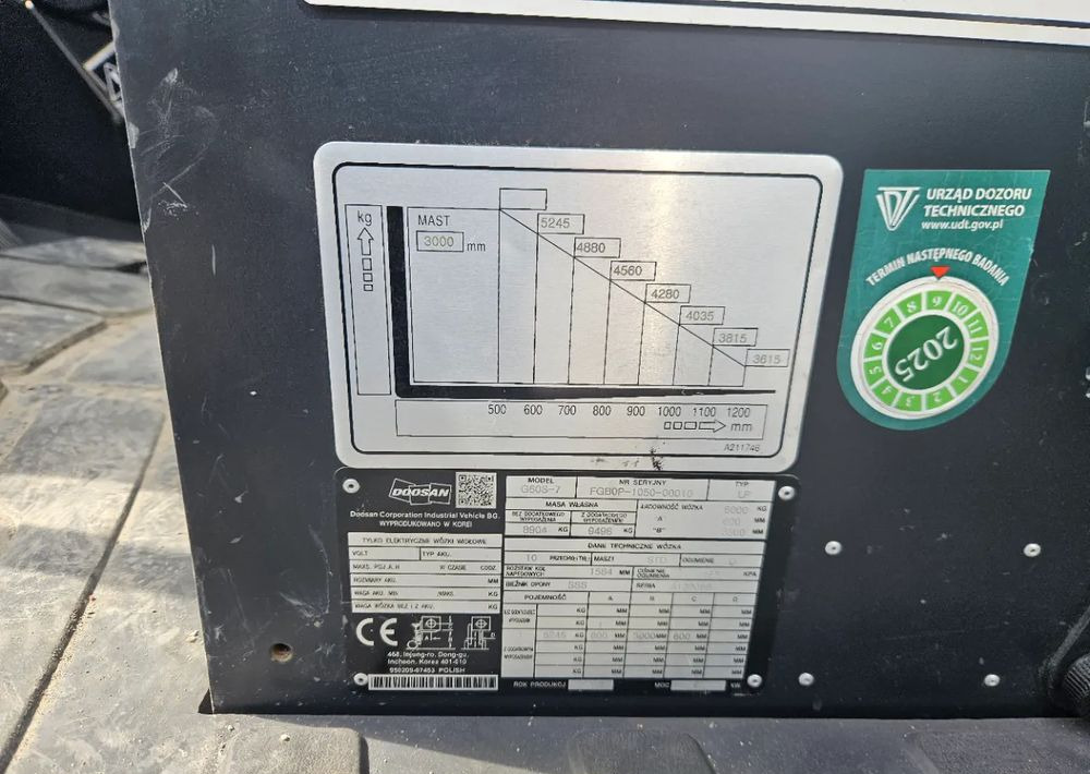 Doosan G60S-7 - מלגזת LPG: תמונה 4 Doosan G60S-7 - מלגזת LPG: תמונה 4