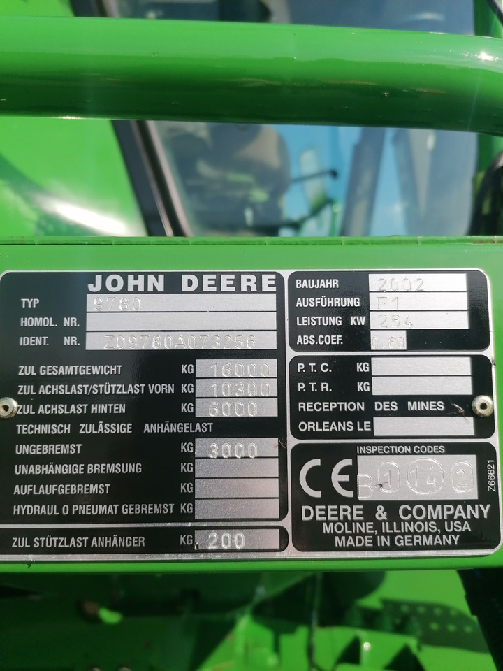 JOHN DEERE CTS 9780 - מקצרת קומבינה: תמונה 4 JOHN DEERE CTS 9780 - מקצרת קומבינה: תמונה 4