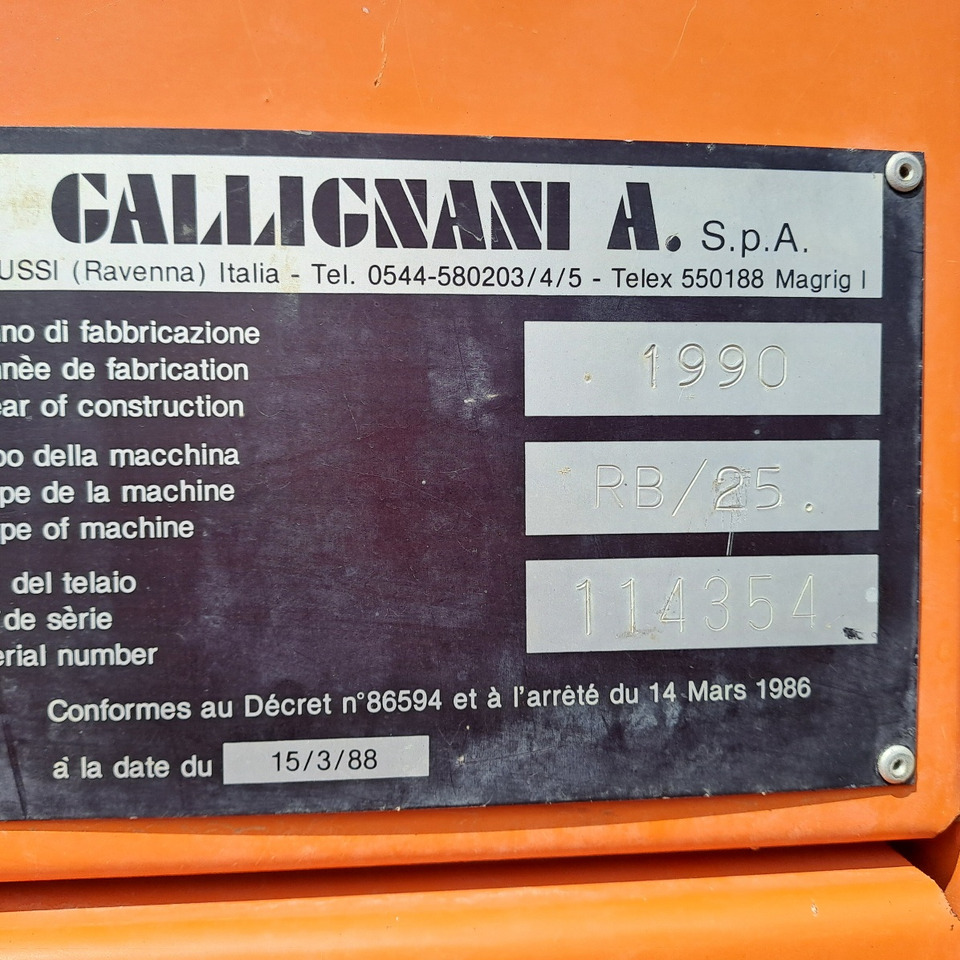 ROTOPRESSA GALLIGNANI RB/25 - מכונת צרור עגולה: תמונה 4 ROTOPRESSA GALLIGNANI RB/25 - מכונת צרור עגולה: תמונה 4