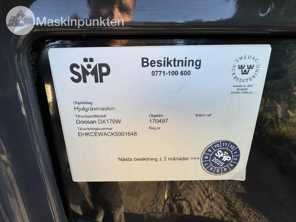 מחפר גלגלים Doosan DX 170 W-5 + Tippvagn + Redskap: תמונה 50 מחפר גלגלים Doosan DX 170 W-5 + Tippvagn + Redskap: תמונה 50