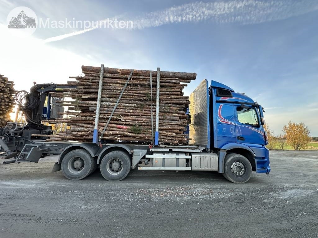 Mercedes-Benz Arocs 2858 timmerbil med kran  - משאית עץ: תמונה 4 Mercedes-Benz Arocs 2858 timmerbil med kran  - משאית עץ: תמונה 4