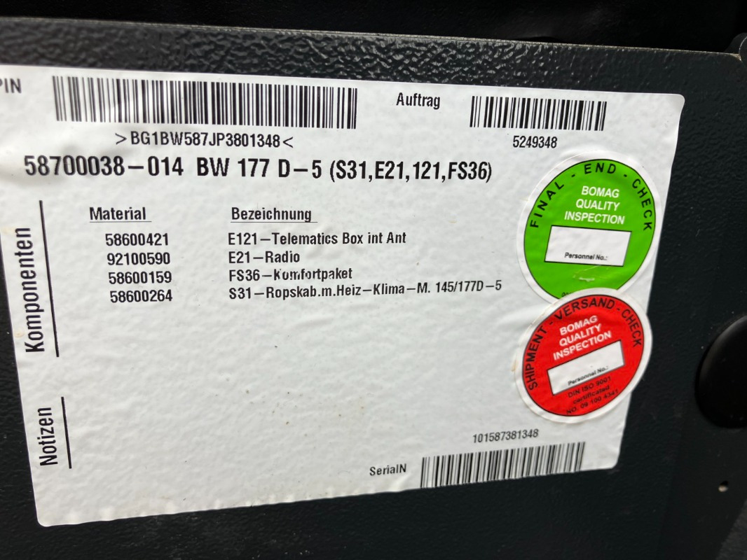 BOMAG DE BW 177 D-5 Stage V/Tier 4f - רולר: תמונה 5 BOMAG DE BW 177 D-5 Stage V/Tier 4f - רולר: תמונה 5