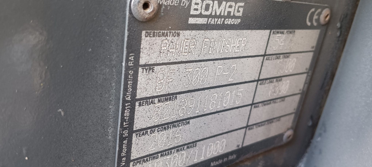BOMAG IT BF 300 P-2 S340-2 TV Stage IIIb/Tier 4f - מרצף אספלט: תמונה 2 BOMAG IT BF 300 P-2 S340-2 TV Stage IIIb/Tier 4f - מרצף אספלט: תמונה 2