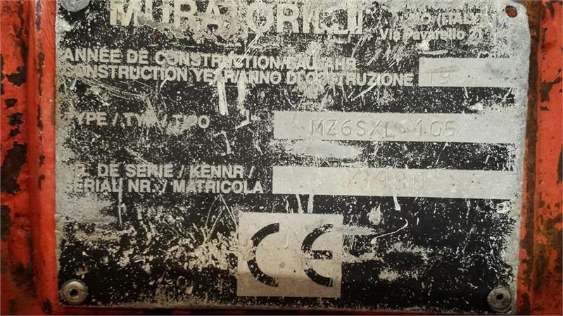 Muratori MZ6SXL 105 - כלי רכב עירוני/ מיוחד: תמונה 5 Muratori MZ6SXL 105 - כלי רכב עירוני/ מיוחד: תמונה 5