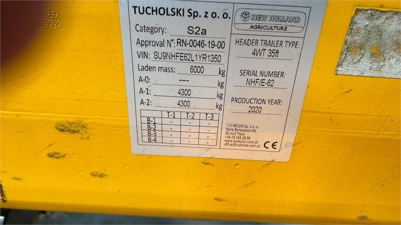 New Holland 4 hjulet skærebordsvogn - קרון נגרר חקלאי: תמונה 3 New Holland 4 hjulet skærebordsvogn - קרון נגרר חקלאי: תמונה 3