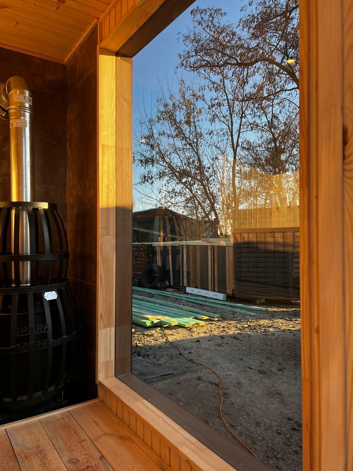 IDEX Sauna 200x220x200 cm – Compact Outdoor or Indoor Sauna Cabin Mobile Sauna - מכולת בנייה: תמונה 2 IDEX Sauna 200x220x200 cm – Compact Outdoor or Indoor Sauna Cabin Mobile Sauna - מכולת בנייה: תמונה 2