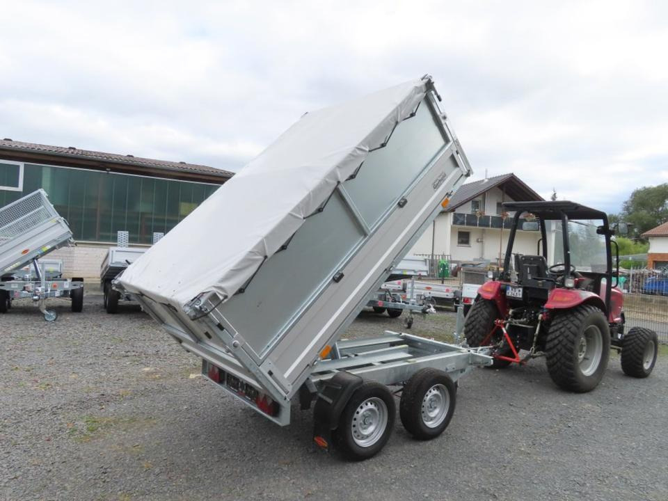 Böckmann PKW-Anhänger Kipper 2,0to Blechaufsatz Abdeckplane - קרון נגרר עם מזהיר: תמונה 1 Böckmann PKW-Anhänger Kipper 2,0to Blechaufsatz Abdeckplane - קרון נגרר עם מזהיר: תמונה 1
