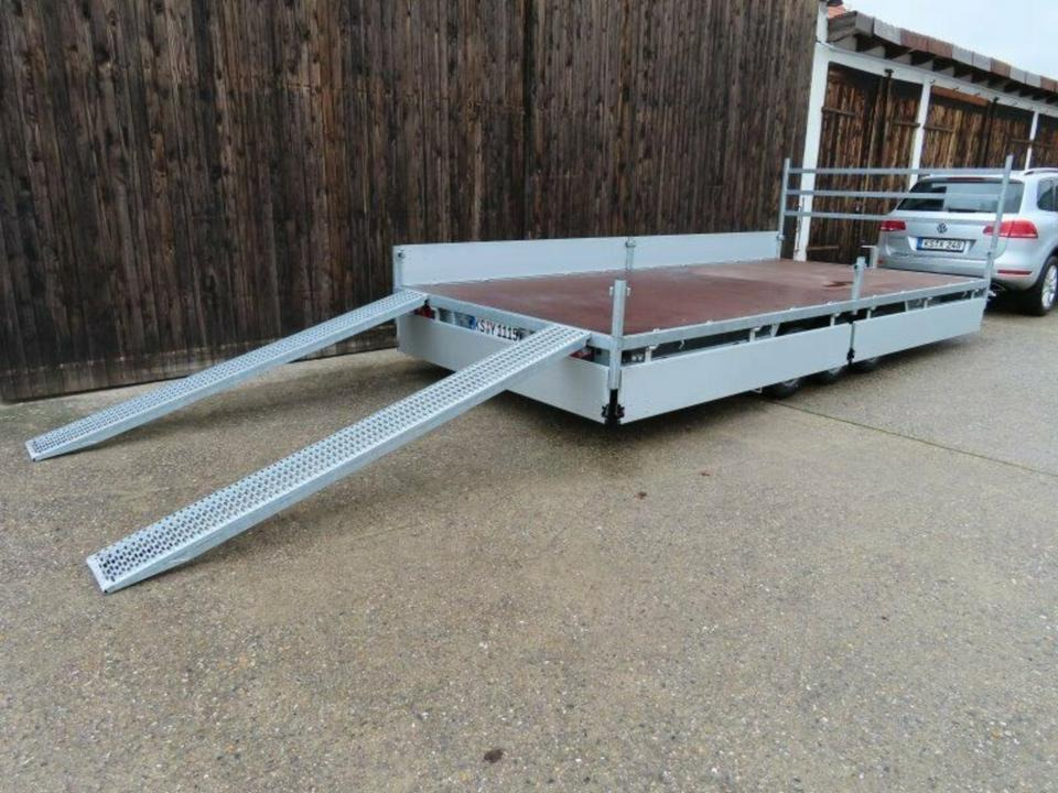 Hulco - PKW Anhänger Tridem, 3,5 to Leihanhänger Mietfahrzeug 5m - קרון נגרר צד נופל/ שטוח: תמונה 1 Hulco - PKW Anhänger Tridem, 3,5 to Leihanhänger Mietfahrzeug 5m - קרון נגרר צד נופל/ שטוח: תמונה 1