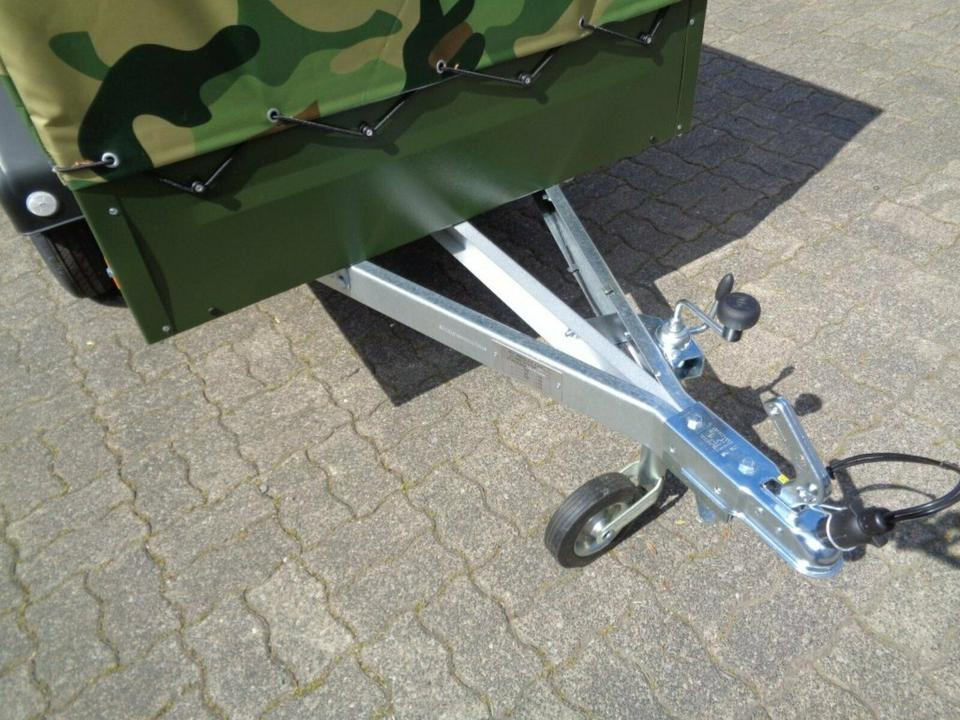 TPV PKW-Anhänger Plane und Spriegel 750 kg, Camouflage - קרון נגרר למכונית: תמונה 3 TPV PKW-Anhänger Plane und Spriegel 750 kg, Camouflage - קרון נגרר למכונית: תמונה 3